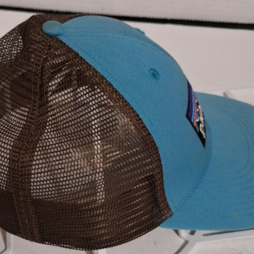 Patagonia Teal Blue SnapBack Mesh Truckers Hat with Patagonia Logo - Picture 4 of 7